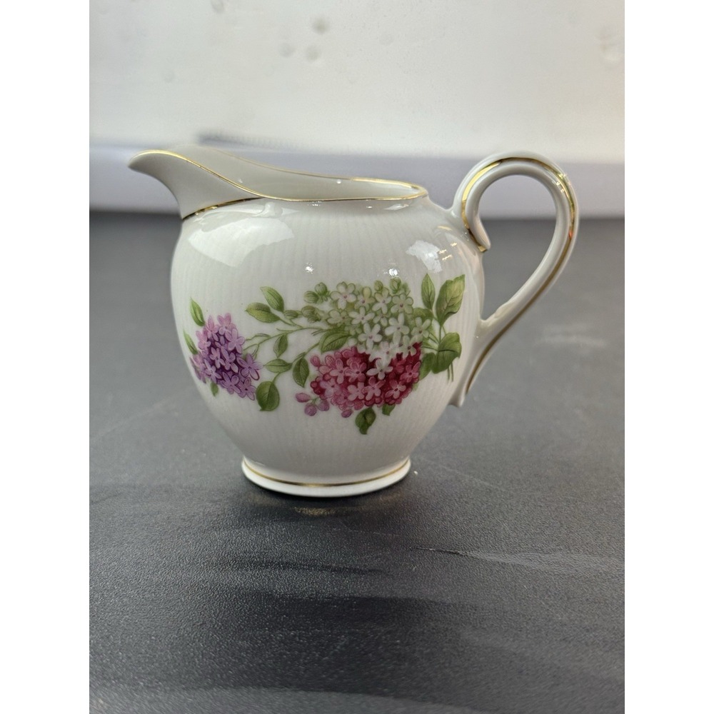 Vintage Schumann Arzberg Germany Lilac Time Creamer Gold Trim‎ Cottagecore